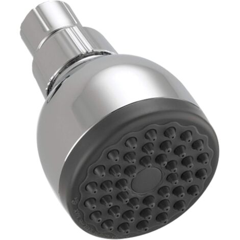 Pommeau de douche fixe haute pression - Pommeau de douche économe en eau avec rotule en laiton rotative, buse anti-obstruction et facile à nettoyer, finition chromée, convient aux dortoirs, écoles, ap (1/4)
