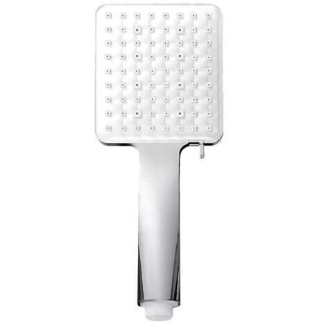 Pommeau de douche à main haute pression 6 jets - Modes de jet puissant et massant - Commande facile d'une seule main, buses anti-obstruction, compatibilité universelle, finition chromée (1/4)