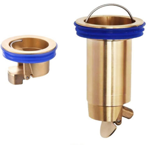 Lot de 2 Noyaux de Vidange de Sol en Laiton - Anti-Odeur, Anti-Reflux et Anti-Obstruction, pour Salle de Bain et Douche, Installation Facile et Nettoyage Rapide (1/5)