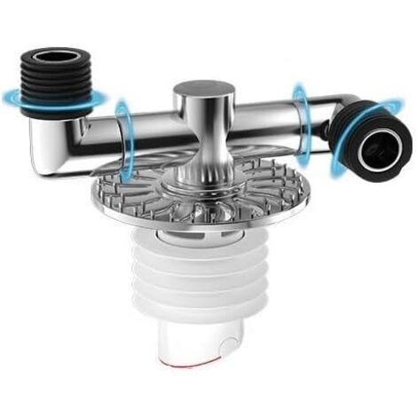 Drain de Sol Minimaliste Moderne - Pratique et Fonctionnel for Les éviers de Cuisine et Les salles de Bains(Horizontal Dual Pass-Upgrade) (1/5)