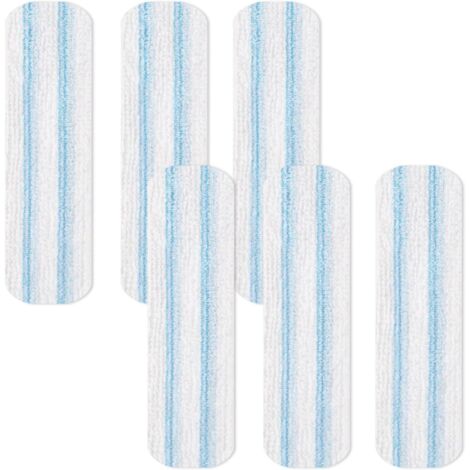6 Pièces pour Vileda H2PrO Serpillère Balai à Plat Recharge Kit, Serpillères de Rechange pour O-Cedar H2prO, Lavable en Machine, Réutilisable, Facile à Installer, pour Tous Sols Durs