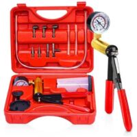 Coffret Pompe purge Purgeur liquide de Frein Testeur de Circuits à dépression,Pompe à Vide Manuelle,Vide Kit Outil de Réparation pour Voiture
