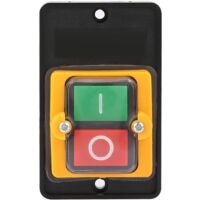 Commutateur à Bouton Poussoir, AC220V / 380V 10A Bouton Poussoir Étanche Interrupteur Sécurité Interrupteur à Bouton-Poussoir ON/OFF pour Machines Textiles d'Équipement Mécanique