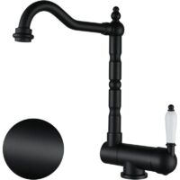 Rubinetto da cucina estraibile nero SJQKA, rubinetto da cucina in ottone, miscelatore da cucina pieghevole sotto la finestra con beccuccio girevole a 360°, rubinetto per lavello estraibile per finestr