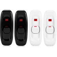 Interrupteur Intermédiaire Bouton De Commutation En Ligne 4 Pcs Interrupteur à Cordon Interrupteur Câble Lampe Bureau Interrupteur Bascule Cordon Lampe De Bureau à Usage Extérieur Noir Et Blanc