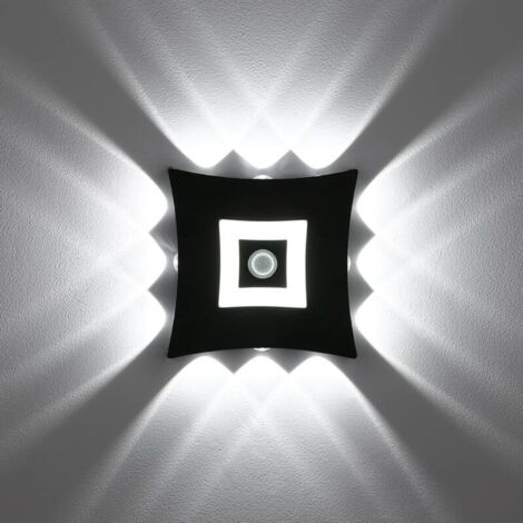 18W LED Applique Murale Extérieur Intérieur Moderne avec Détecteur de Mouvement PIR, Éclairage Mural Étanche IP65, Applique Murale en Aluminium Blanc 6000K pour Jardin, Noir - RWLuminaire Eclairage d (1/5)