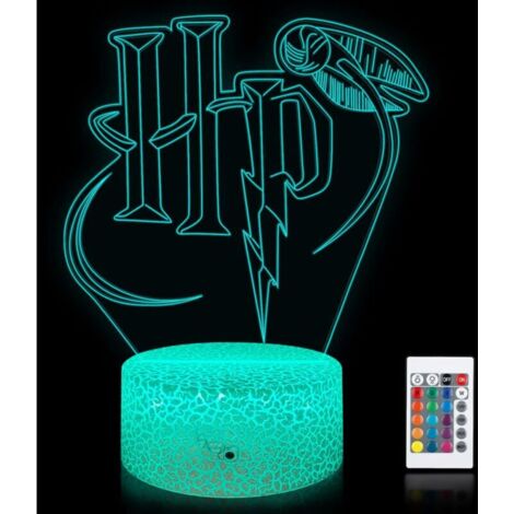 Lampe de nuit à illusion 3D avec lumières LED acryliques RVB à couleurs changeantes pour la décoration des chambres d'enfants