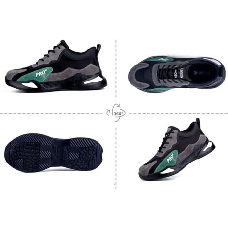 Chaussures De Travail Homme à Bout Carré – Cuir Imperméable Semelle Épaisse Antidérapante, Hauteur Augmentée, Confort Toute La Journée, Noir