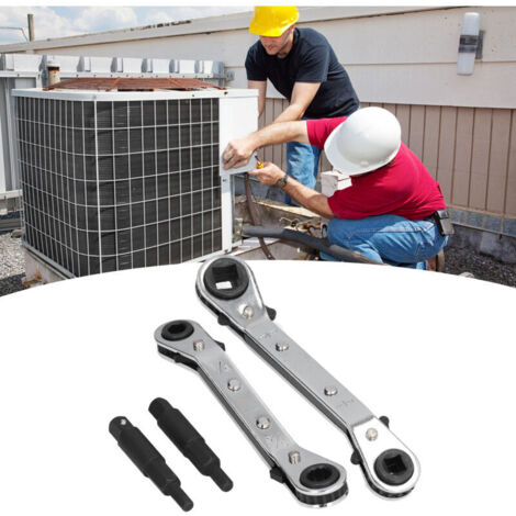 Clé à cliquet pour réfrigérateur en acier inoxydable CT122, outil de réparation de climatiseur domestique 1/4 3/16 5/16 3/8 (1/5)