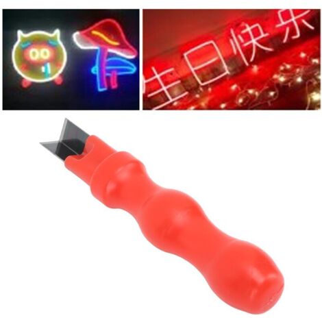 Couteau à main ciseau, couteau de coupe d'angle en acier à grande vitesse pour bande de Silicone, bande de lumière néon rouge à Angle droit (1/5)