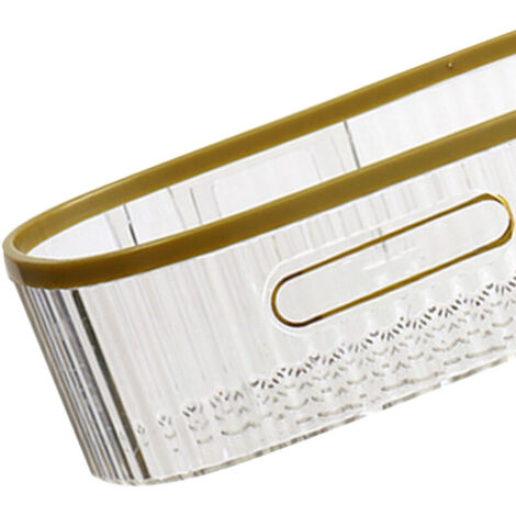 Support de rangement mural sans perçage, étagère de douche, salle de bain, sans perçage, support de rangement à domicile, longue bande, Transparent (1/5)