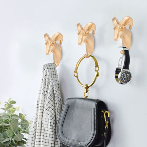 Résine caractéristique Style Animal salle de bain mur serviette crochet suspendu manteau chapeau clés cintre chèvre (1/5)