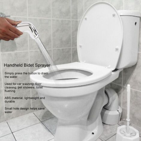 Bouton Poussoir WC Avec Strass - Protection Ongles Longs - Adhésif Inclus - Argent - 3,8x3,8 Cm