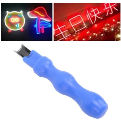 Couteau à main ciseau, couteau de coupe d'angle en acier à grande vitesse pour bande de Silicone, bande de lumière néon, coin d'arc bleu (1/5)