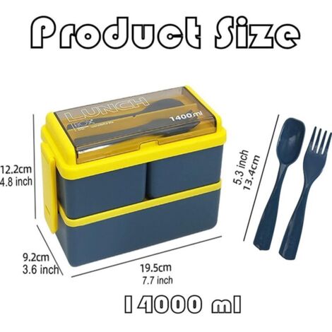 Boîte Repas Enfant En Inox 3 Compartiments - Étanche, Couverts Intégrés, Micro-ondes - Pour école, Pique-nique, Voyage
