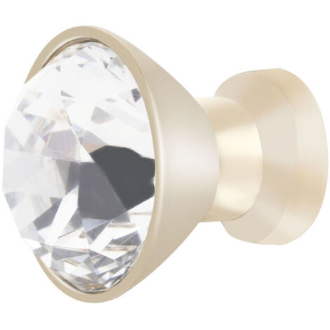 4 pièces. Boutons d'armoire en cristal 30mm, boutons de tiroir d'armoire à trou unique, poignées de traction (or) (1/5)