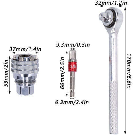 Clé à Douille Cruciforme - Outil Multifonction Pour écrous M2 à M4, Acier Carbone, Poignée Antidérapante, Maintenance électronique/robotique - 3