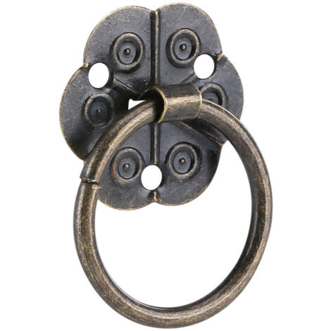 Poignée de meuble en fer, 20 pièces, 2x2cm, bouton de porte, de Table, d'armoire, anneau de traction, quincaillerie de décoration de la maison (1/5)