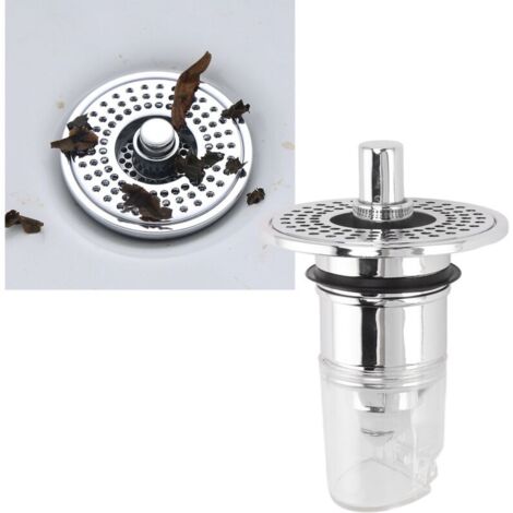 Bouchon d'évier de salle de bain avec panier pour un Drainage solide, bouchon pour canalisation d'évier Pop-up pour lavabos (1/5)