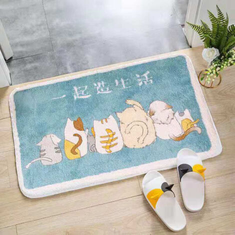 Tapis de porte intérieur antidérapant coloré, tapis de porte avant 60x40cm, tapis d'entrée pour la décoration de la maison, épaisseur 40x60cm (1/4)