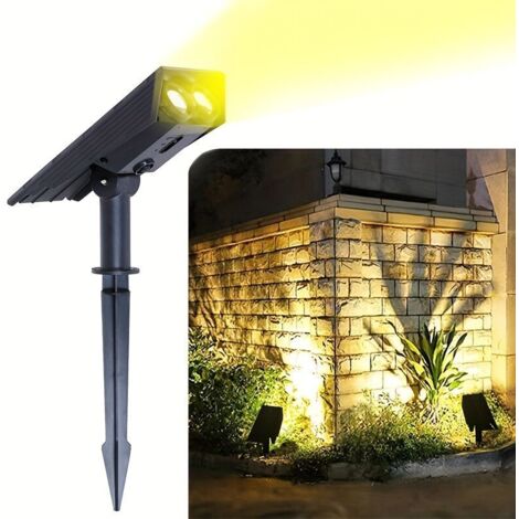 1pc Projecteur Solaire Lampes Solaires Extrieures LED tanches Lumires De Paysage Solaires Intensit Variable Pour Les Jardins Les Piscines Les Arbres Les tangs L amnagement Paysager Et La Dcoration De (1/5)