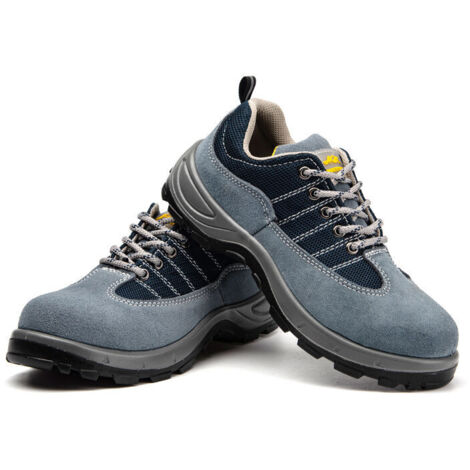 Chaussures respectueuses du travail, anti-coups de couteau, chaussures de sécurité pour hommes, antidérapantes et résistantes à l'usure, confortables et respirantes (couleur : gris) -39 (1/5)