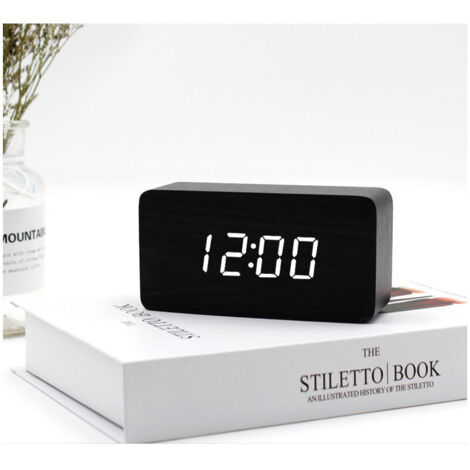 Réveil Super Puissant Pour Adultes, Horloge Numérique Avec Veilleuse 7 Couleurs, Variateur, Rose + RVB - Electroménager