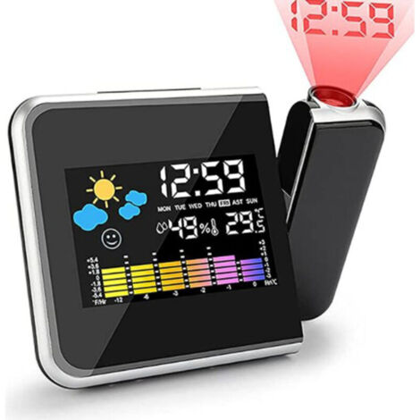 Réveil Numérique à Projection Rotative, Idéal Pour Les Chambres Et Les