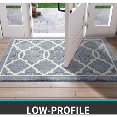 Casatessile - Paillasson Anti-Salissures, Tapis Absorbant, Usage Intérieur et Extérieur, Antidérapant Vinyle et Résistant, Lavable Nevada Paillasson Tapis Essuie-Pieds - Grigio Antracite, 60x90 cm