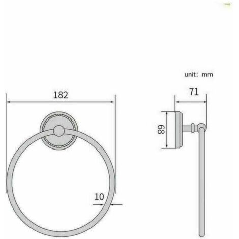 Anneau Porte-serviettes En Bois De Noyer - Support Mural Pour Salle De Bain - Design Rond Et élégant - Installation Facile Sans Perçage (option)