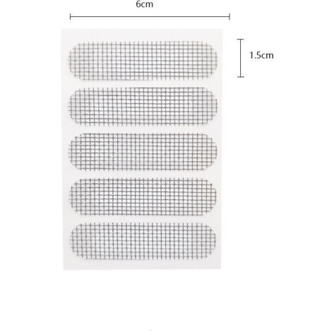 20pcs Ruban Adhesif Reparation Moustiquaire, Patch Repare Moustiquaire Réparation de Fenêtre Kit de Moustiquaire Adhesive Reparation (trou de roulement blanc) (1/5)