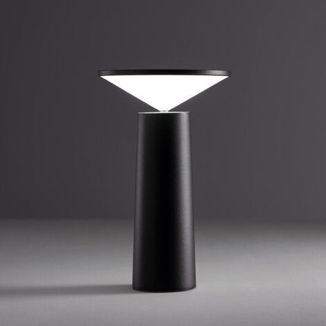 Lampe de Bureau LED sans Fil Rechargeable, Veilleuse LED, Lampe de Chevet Tactile, USB Rechargeable pour 3 Couleur(Noir)-- (1/5)
