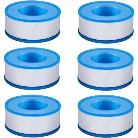 Tuyau Ptfe Eau Plombiers Téflon de Plomberie Joint Rubans d'Étanchéité pour Tête de Tuyau de Douche 6 Rouleaux 3/4 Pouces(18m)-- (1/5)