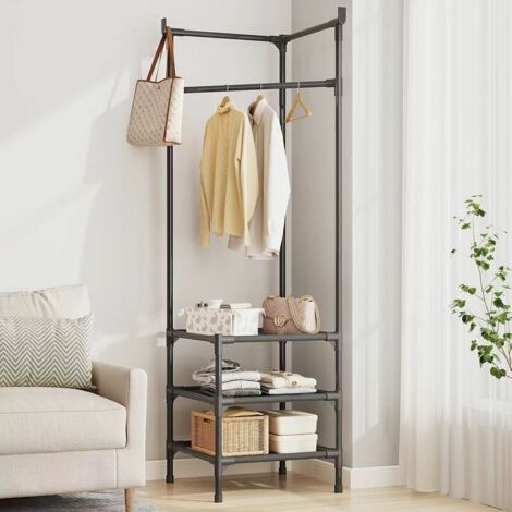 Portant, Coin simple portemanteau vêtements étendoir au sol chambre chevet rangement coin suspendu rangement nuit étendoir - RWPortant (1/3)