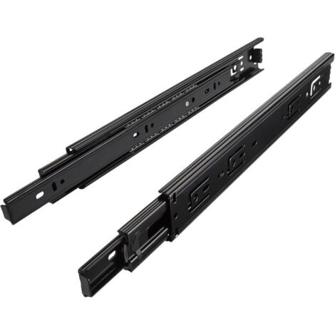 1 paire (2 PIÈCES) Glissières à Extension Complète Coulisses Télescopiques noires 300 mm (insérées) à Billes - RWCoulisse pour tiroir (1/5)