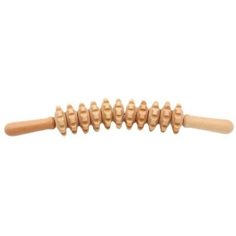 Matériel de fitness,Accessoires Anti Cellulite Rouleau Masseur Massage Anti-Cellulite Cuisse Bois Thérapie, Outil De Massage Courbé Portable-44cm - RWMatériel de fitness (1/5)