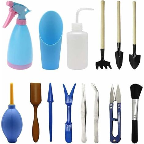 Ensembles d'outils de jardin, ensemble d'outils de jardin de 14 pièces pour succulentes de jardin, ensemble d'outils de jardin avec sécateur, mini râteau et coupe-feuilles - RWJardin › Jardinage › Out (1/5)