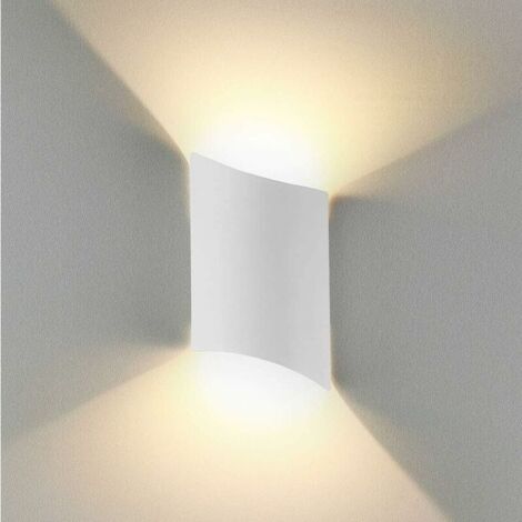 16W Applique Murale LED Intérieur Extérieur Huat en bas Applique Murale LED Moderne Blanc Chaud Étanche IP65 Intérieur Aluminium Appliques Murales pour Salon Escalier Couloir Chambre Jardin [Classe én (1/5)