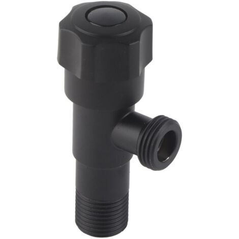 Valve triangulaire en acier inoxydable G1/2, accessoires de Bidet, fournitures de salle de bains, noir (1/5)