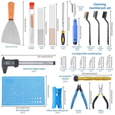 DAOKAI Kit d'outils d'accessoires pour imprimante 3D en