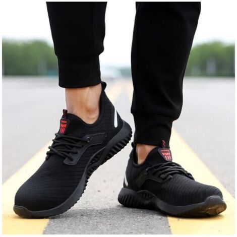 Chaussures De Sécurité Homme Légères Avec Embout Acier – Baskets De Travail Antidérapantes, Confortables Et Respirantes – Norme Européenne