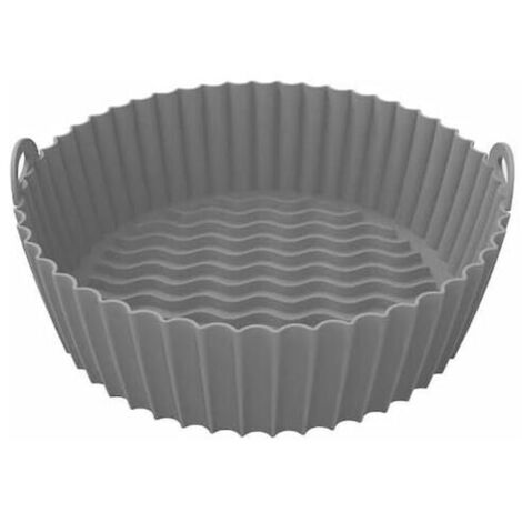 Friteuse sans huile,Revêtement de friture à air – Cuisson en silicone pour friteuse à air, revêtement en parchemin pour friteuse à air, résistant à l'huile, imperméable gris - RWFriteuse sans huile (1/5)