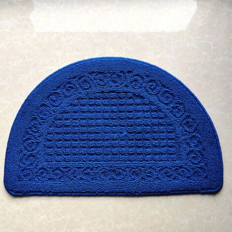 Tapis d'entrée semi-circulaire transfrontalier tapis de pied ménage antidérapant tapis de porte de salle de bain tapis de pied ventes directes d'usine bleu 4878 cm (1/4)
