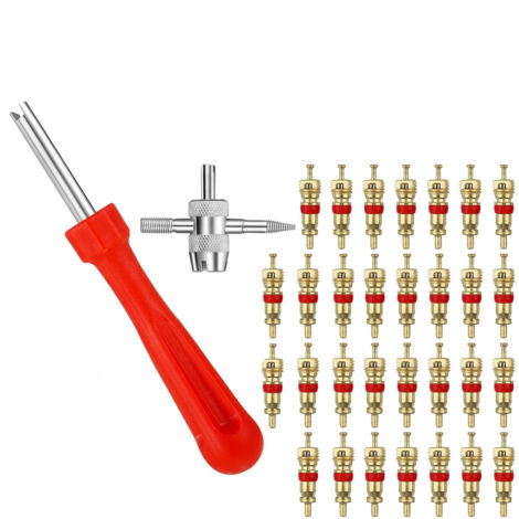 Kit d'outils pour valves de pneus (64 pièces) pour l'entretien et la réparation des pneus de voiture. (1/5)