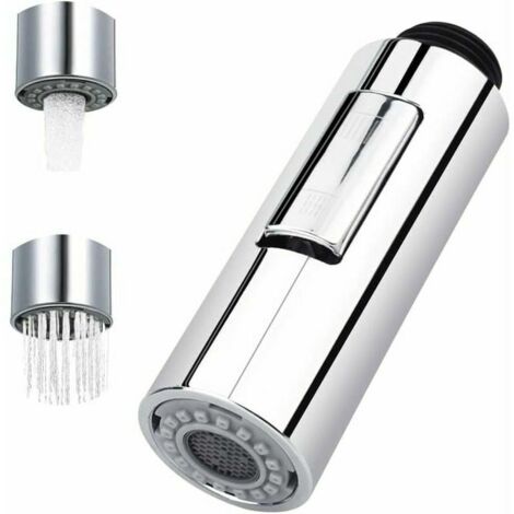 Douchette Extractible Robinet 2 modes Robinet Pulvérisateur de Cuisine Douchette de cuisine extractible Pommeau de douche de rechange en plastique Pommeau de douche pour salle de bain cuisine, (1/5)