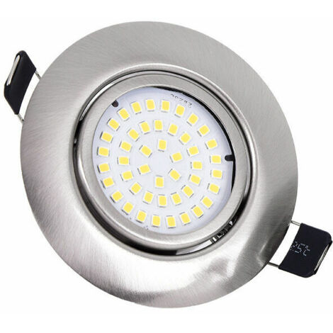 LED Spots Encastrables 1pc Orientable Rond 5W Ultraslim Blanc Chaud 3000K 220V IP44 éclairage plafond encastré pour salle de bain,Cuisine,Salon,Couloir (1/5)