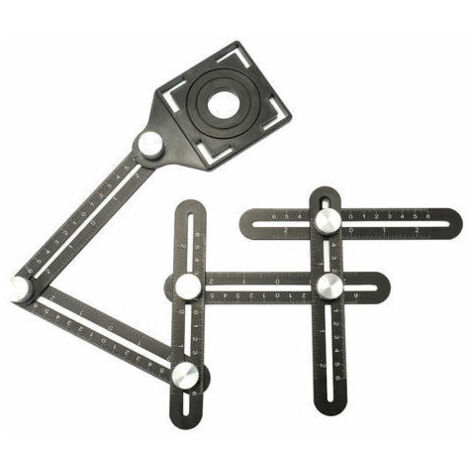 Multifonctionnel En Alliage D'Aluminium A Six Carreaux De Verre Pliant Regle Boue Watt Trepanation Lineation Locator Macons Outil Universel Perforatrice (1/5)
