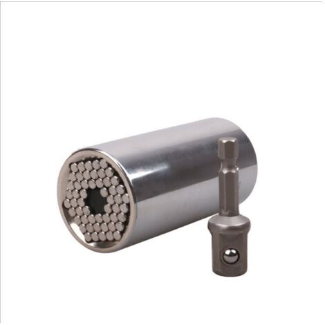 Prise universelle 2 pièces clé à cliquet universelle jeu de douilles multifonction outil de réparation jeu de douilles multifonction adaptateur de voiture (7-19mm) (1/2)