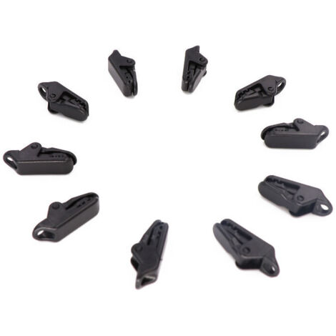 Clip Bache, Clip Tente, Clip en Plastique, 10 Pinces Clips De Bâche De Tente en Plastique Tente Snaps pour Camping Canopy Clamp Noir Clips de Bâche Auvents pour Activités De Plein Air (1/5)