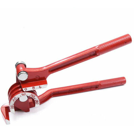 Cintreuse manuelle, cintreuse à trois fentes, tuyau en cuivre de climatisation, tuyau en aluminium, cintreuse manuelle pouvant plier des tuyaux en cuivre de 6 mm, 8 mm, 10 mm,20359mm,rouge,1pcs